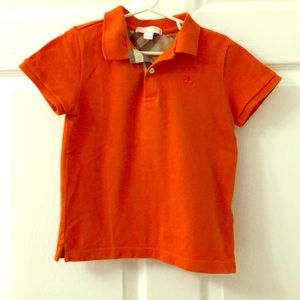 Burberry orange polo